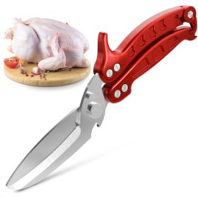 Heavy Duty Poultry Shears Sharp Chicken Scissors with Non Slip Micro Serrated Blades Meat Cutting Scissors with Safety Lock Multipurpose Kitchen