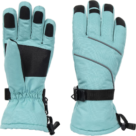 Only Supports Self Pickup  Women's Ski Gloves Waterproof Insulated Snow Gloves With Touch Screen (Option: Teal Small)