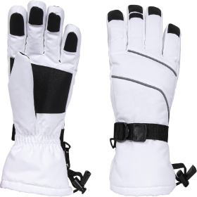 Only Supports Self Pickup  Women's Ski Gloves Waterproof Insulated Snow Gloves With Touch Screen (Option: White Medium)
