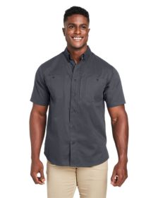 Men's Advantage IL Short-Sleeve Work Shirt - BLACK - 5XL (Color: DARK CHARCOAL, size: L)
