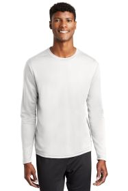 Sport-Tek PosiCharge RacerMesh Long Sleeve Tee ST340LS (Color: White, size: 2XL)