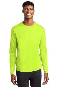 Sport-Tek PosiCharge RacerMesh Long Sleeve Tee ST340LS (Color: Neon Yellow, size: L)