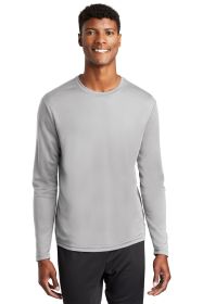Sport-Tek PosiCharge RacerMesh Long Sleeve Tee ST340LS (Color: Silver, size: M)