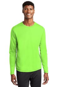 Sport-Tek PosiCharge RacerMesh Long Sleeve Tee ST340LS (Color: Neon Green, size: M)