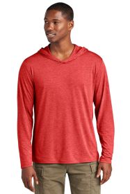 District Perfect Tri Long Sleeve Hoodie DM139 (Color: Red Frost, size: 3XL)