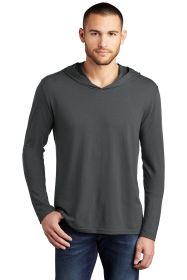 District Perfect Tri Long Sleeve Hoodie DM139 (Color: Charcoal, size: XS)