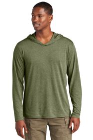 District Perfect Tri Long Sleeve Hoodie DM139 (Color: Military Green Frost, size: M)