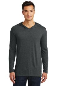 District Perfect Tri Long Sleeve Hoodie DM139 (Color: Black Frost, size: M)