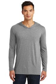 District Perfect Tri Long Sleeve Hoodie DM139 (Color: Grey Frost, size: 3XL)