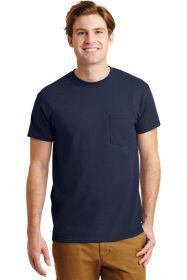 Gildan DryBlend 50 Cotton/50 Poly Pocket T-Shirt 8300 (Color: Navy, size: M)