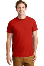 Gildan DryBlend 50 Cotton/50 Poly Pocket T-Shirt 8300 (Color: Red, size: M)